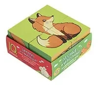 Розумні кубики у піддончику. 4 штуки. Лісові тварини