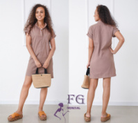 Жіноча лляна сукня літня «Avrora» оптом та по дропшипінгу | Норма Капучіно, 42-44