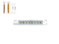 Габарит - білий - 100х15мм - 12/24V Led 9 діодів - BD-0003W (5шт)