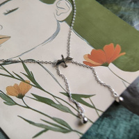 Серебряное колье CatalogSilver с без камней, вес изделия 3,06 гр (2184003) 450500 размер