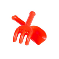 Детский игрушечный набор «Лопатка+грабельки» 2865TXK Красный