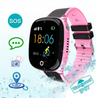 Детские смарт часы телефон Smart HW11 Aqua Plus Pink розовые