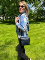 АКЦІЯ. Синій - молодіжний, стильний та елегантний клатч на блискавці, ремінь з ланцюжком (0219)