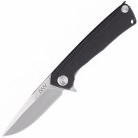 Нож Acta Non Verba Z100 Mk.II (stonewash, liner lock, plain), чёрный