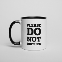 Кружка «Please do not disturb», Черный, английский, 330 мл