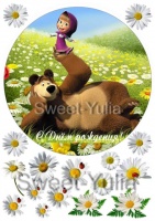 Вафельные картинки на тему: Маша и Медведь