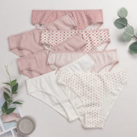 Жіночі трусики  тижневки в рубчик, розміри M, L, XL, 2XL     7 шт