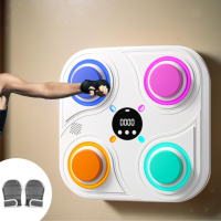 Настенный тренажер для бокса, Музыкальная боксерская груша с перчатками, Настенная мишень Boxing target