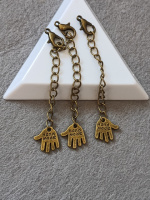 Удлинитель с карабином/  Бронза/ Карабин 12 мм/ цепь 5 см