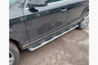 Боковые пороги OEM (без креплений, 2 шт., алюминий) для Ауди Q7 2005-2015 гг