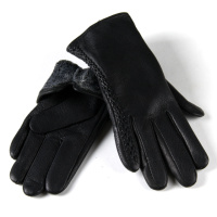 PODIUM Перчатка Женская кожа-олень Paidi 208-1 black махра Распродажа