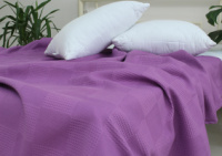 Простирадло-покривало піке 200х235 см. Клітина лаванда