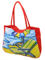 PODIUM Сумка Женская Пляжная текстиль Podium /1328 red