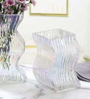 Ваза для цветов 14190 10.5х12.5х20 см перламутровая