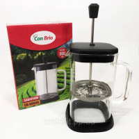 Френч-прес Con Brio 600 мл CB-6660B, Френч-прес для міцної кави, Багаторазовий френч-прес