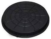 Люк садовый пластмассовый легкий (черный) с замком  ( до 2тн)