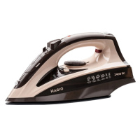 Утюг Magio MG-134, паровой утюг-очиститель, утюг электрический паровой. Цвет: бежевый