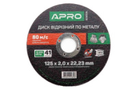 Диск отрезной по металлу Apro 125 х 2.0 х 22.2 мм (829006) (10 шт.)