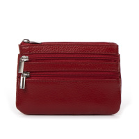 PODIUM Косметичка кожа A-00141 bordo