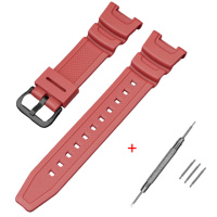 Ремінець Casio для SGW-100 Red BK червоний полімерний, довжина 20.6 см (1051-1064)