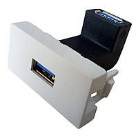 TENCE Розетка USB 45x22,5 модульна для встановлення в люк, кабель-канал, настінний бокс