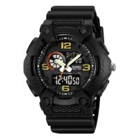 Чоловічий спортивний годинник Skmei 2397BKBK All Black з підсвічуванням та таймером