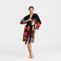 Халат женский из плюшевого велюра эксклюзивный Rose 18315 L-XL