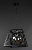 Люстра подвесная LOFT на 1 лампочку 27974 Черный 30-110х29х29 см.