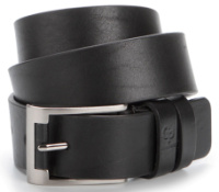 Стильный мужской ремень из натуральной кожи GRANDE PELLE 00773 Черный