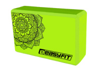 Блок для йоги EasyFit EVA з малюнком салатовий