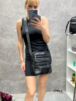 АКЦІЯ! Натуральна шкіра. Два окремих відділи - велика чоловіча сумка з безліччю кишенями (1799-1)