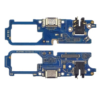 Разъём зарядки для Realme 6 на плате с микрофоном и компонентами