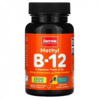 Метил B-12, 2500 мкг, тропический вкус, Methyl B-12, Jarrow Formulas, 100 жевательных таблеток