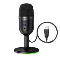 Мікрофон настільний HOCO L25 Bright (USB-A) Black (6942007673792)