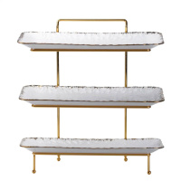 Фруктовниця керамічна трьохярусна 35,5*21*37 см