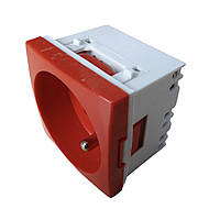 TENCE Розетка UPS червона модульна 45х45 для установки в люк, кабель-канал