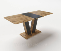 Стол обеденный раскладной Fusion furniture Торин Дуб аппалачи/Антрацит