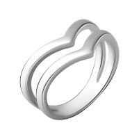 Серебряное кольцо CatalogSilver с без камней, вес изделия 4,24 гр (2067832) 17.5 размер