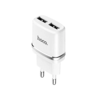 Мережевий зарядний пристрій HOCO C12 Smart dual USB charger 12W White (6957531047759)