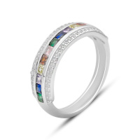 Серебряное кольцо CatalogSilver с фианитами, вес изделия 3,82 гр (2172901) 18 размер