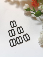 Регулятор для бретелей/ 1 шт/ металл / цвет черная эмаль / 13 мм