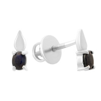 Серебряные серьги CatalogSilver с натуральным сапфиром 0.46ct (2168621)