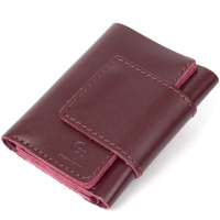 Глянсове шкіряне портмоне 711456 Бордовий