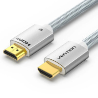 Кабель мультимедийный HDMI to HDMI 1.5m V2.1 8K 60Hz Silver Metal Type Vention (ALCIG)