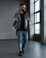 Шкіряна куртка (косуха) чоловіча стильна