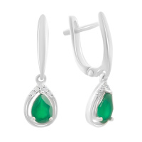 Серебряные серьги CatalogSilver с натуральным агатом 1.393ct (2189718)