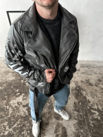 Шкіряна куртка (косуха) чоловіча стильна