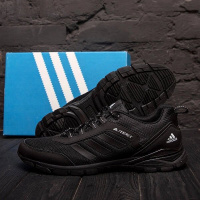 Мужские кроссовки сетка Adidas TERREX Black 2322-6 чёрные