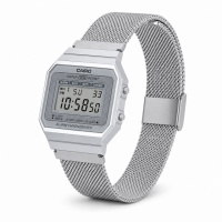 Чоловічий годинник Casio A700WM-7A - електронна класика у сріблястому корпусі з мінеральним склом