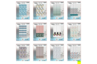 Шторка - занавеска для ванной  с кольцами 180x180 Pasion Cuajira Bonaire Collection